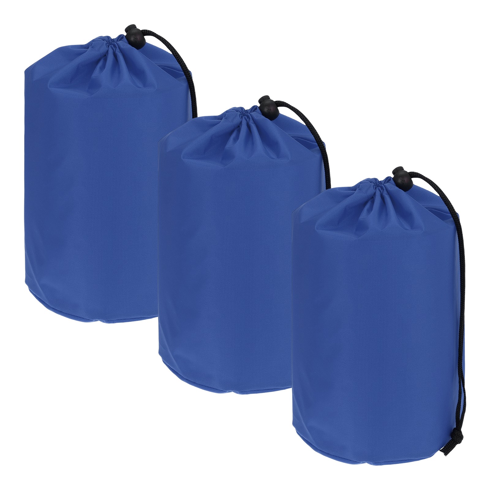 3Pack Drawstring Bag Storage Bags for Backpacking 5x10 Inch Sapphire