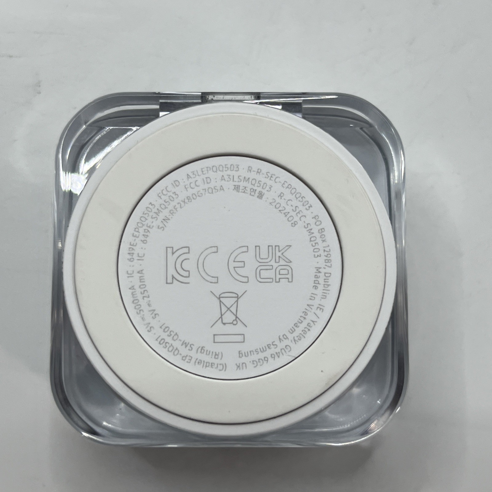 Genuine Samsung - Galaxy Ring Charging Case Size 11 - White