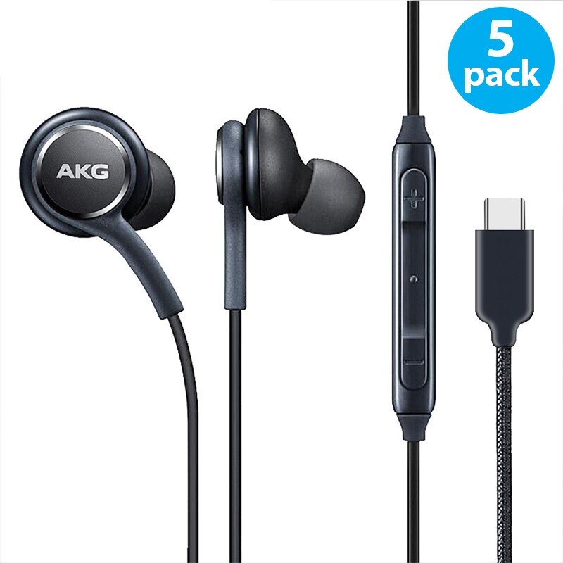 5 pack Samsung Galaxy AKG USB-C Headphones Wired Type C Earbuds for Galaxy S25