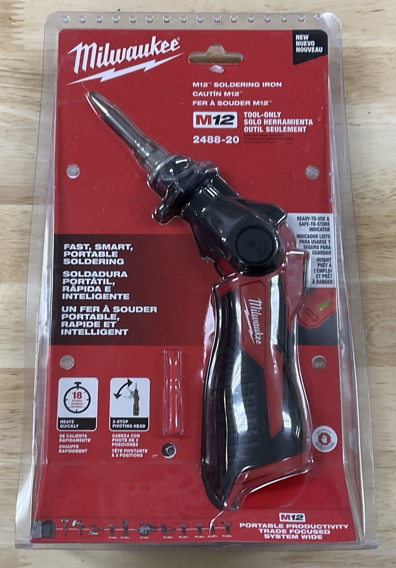 Milwaukee 2488-20 M12 12 Volt Cordless Soldering Iron with Pivoting Head
