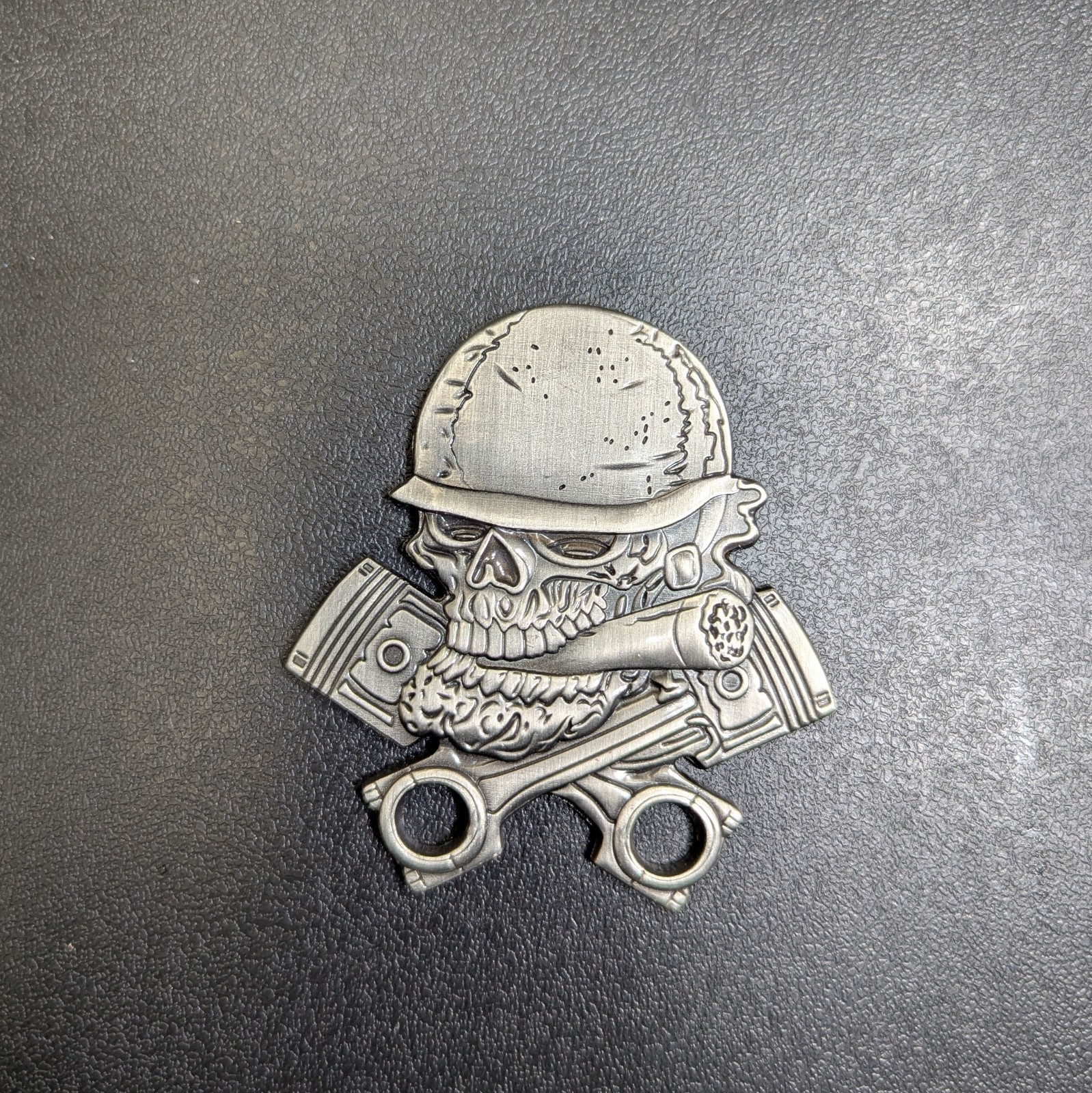 US Navy USS North Dakota A-Gang Skull & Piston Challenge Coin