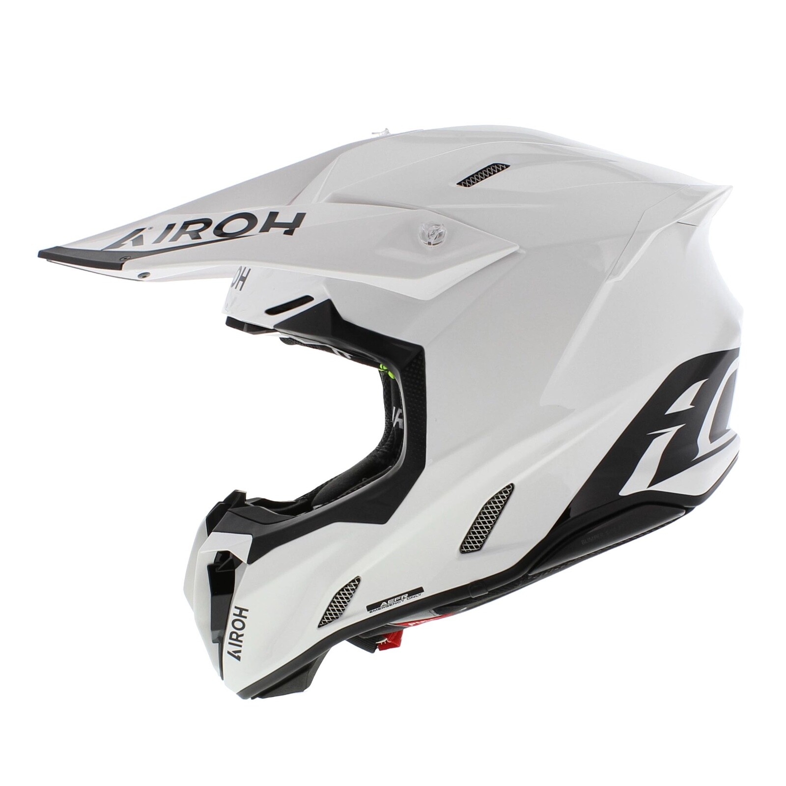 Airoh Twist 3.0 Mono Solid Gloss White, All Sizes Offroad MX Helmet Fast Ship!