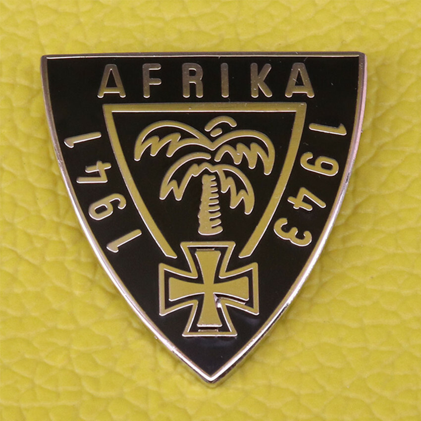 WWII GERMAN 1941 1943 DAK AFRIKA KORPS PALM TREE CROSS PIN COCKADE Badge