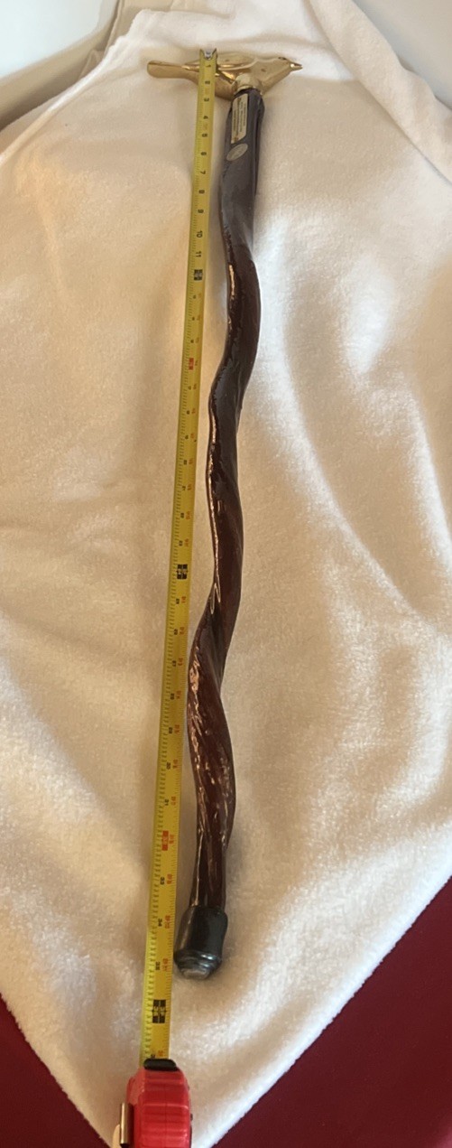 Ross Taylor Buffalo Organ Walking Stick Brass Bird Handle 9/11 Commemorative