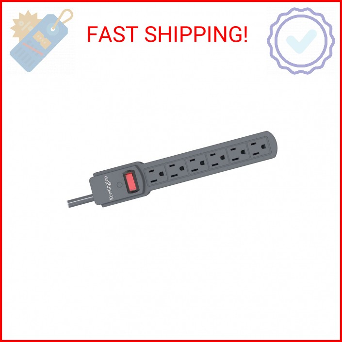 Kensington Guardian 6 Outlet & 4-Foot Cord Standard Power Strip (K38214NA)