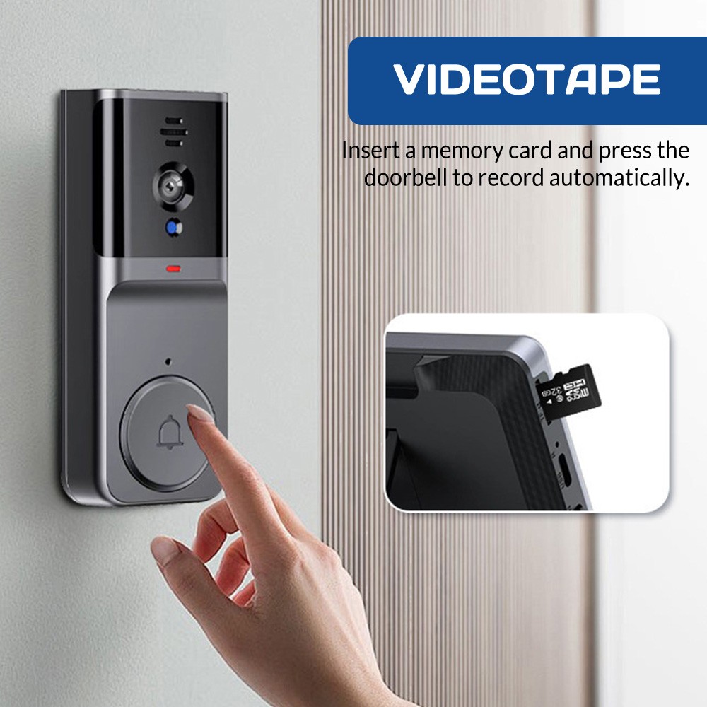 Intelligent Smart Video Intercom System Wireless Visual Doorbell W/Touchscreen