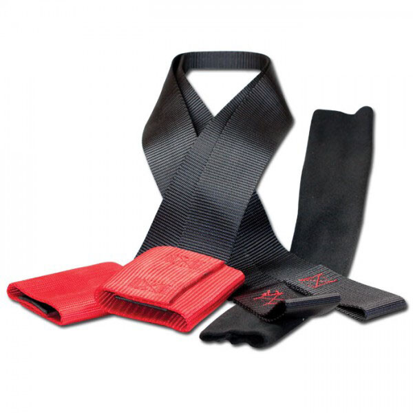 Handlebar Strap 2 Tabs Black Red Red: L=26cm W=10cm Black L=100cm W=5cm 2