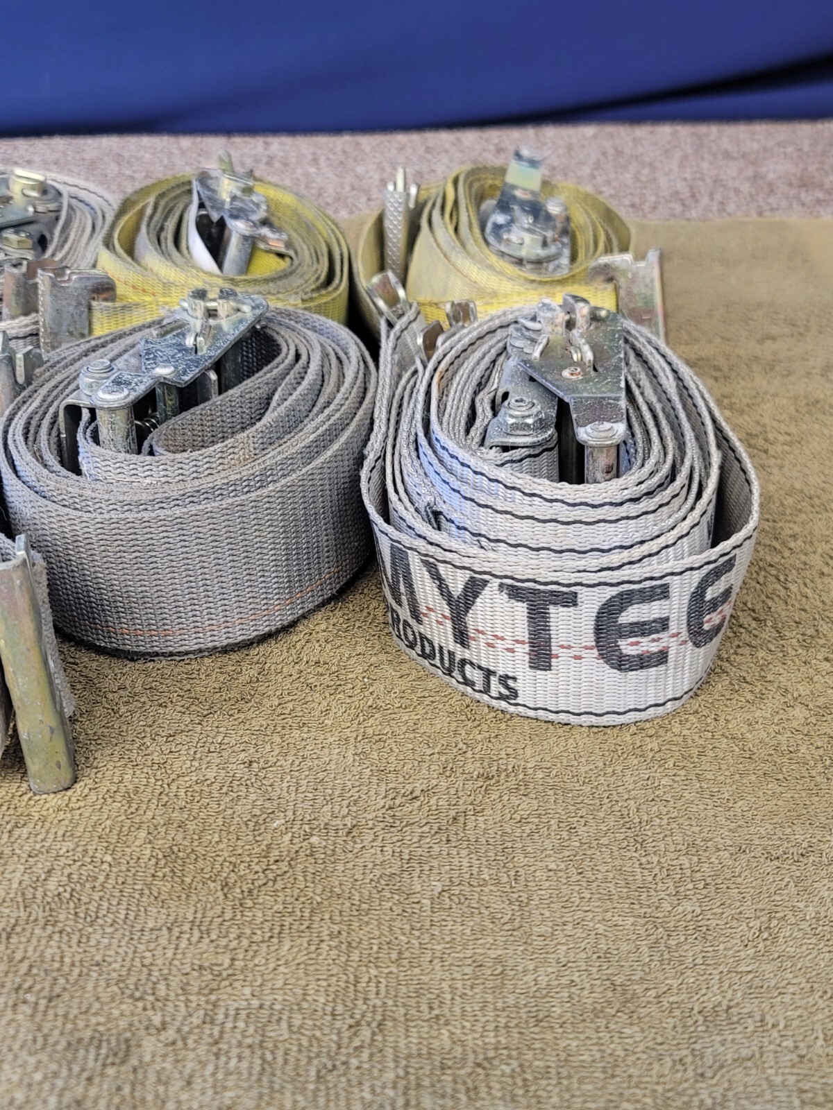 14 Cargo Ratchet Straps Hold Down Tie Down 2" 12' E Track Mytee Uscc US Logistic