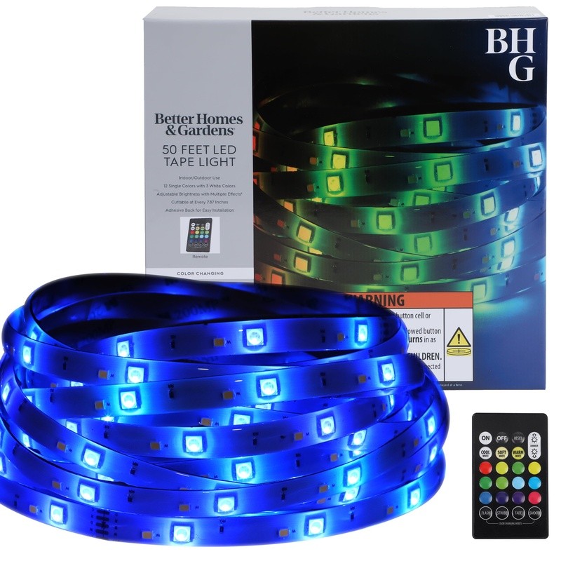 50ft LED Strip Light Color Changing Remote Control Flexible Indoor Outdoor New