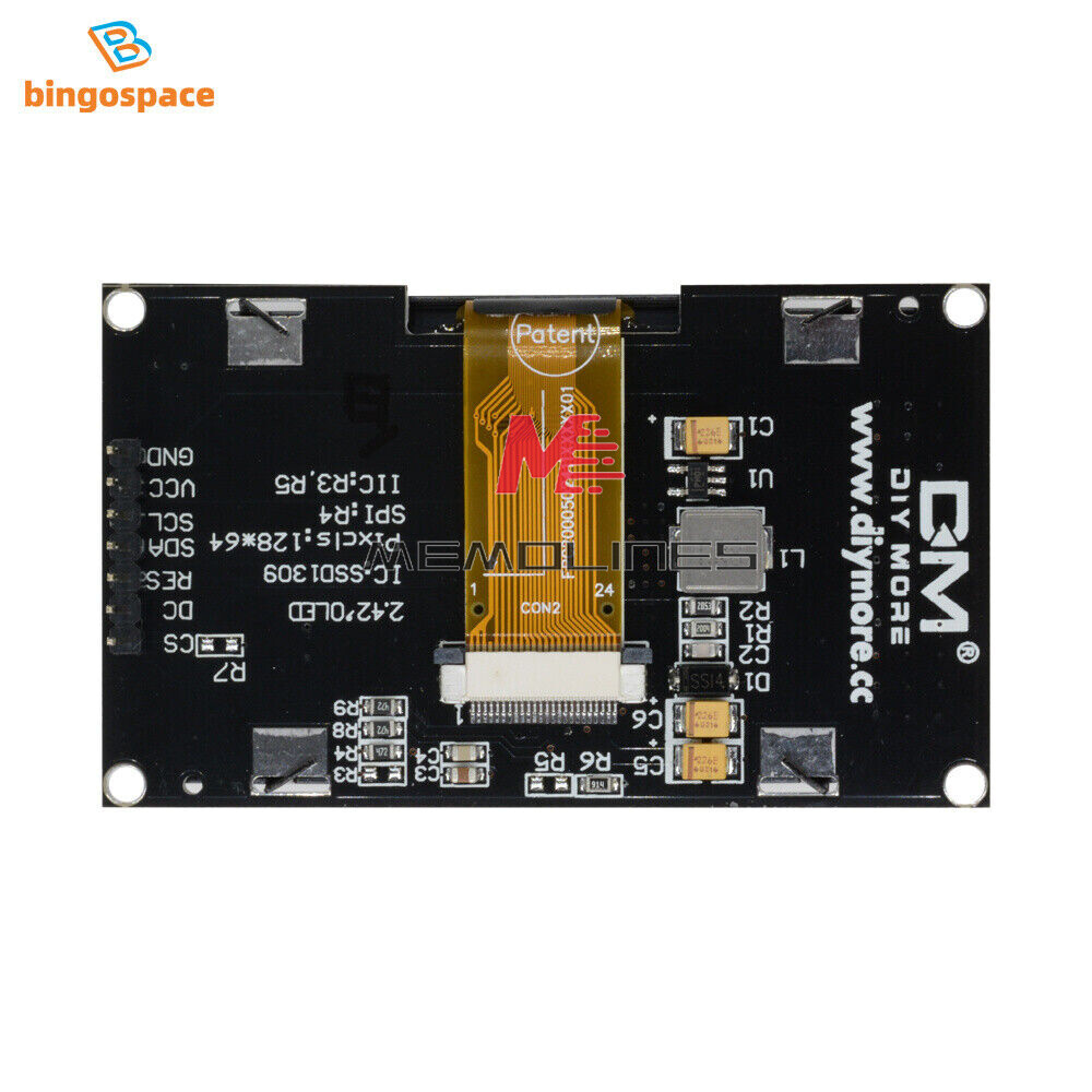 2.42" inch 128*64 HD Screen OLED Display Module 3.3V IC I2C SPI Serial SSD1309