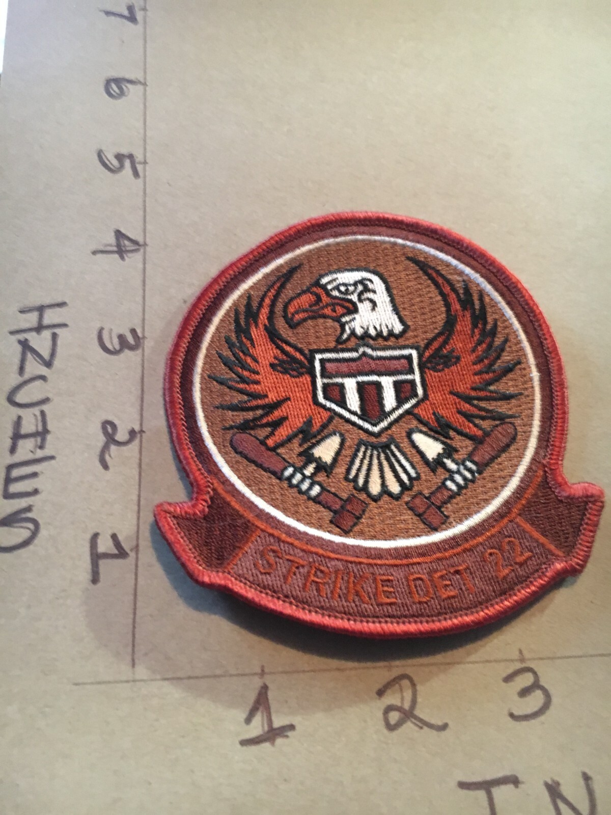 US NAVY Strike Detachment 22 Squadron desert subdued Patch 3/1/23