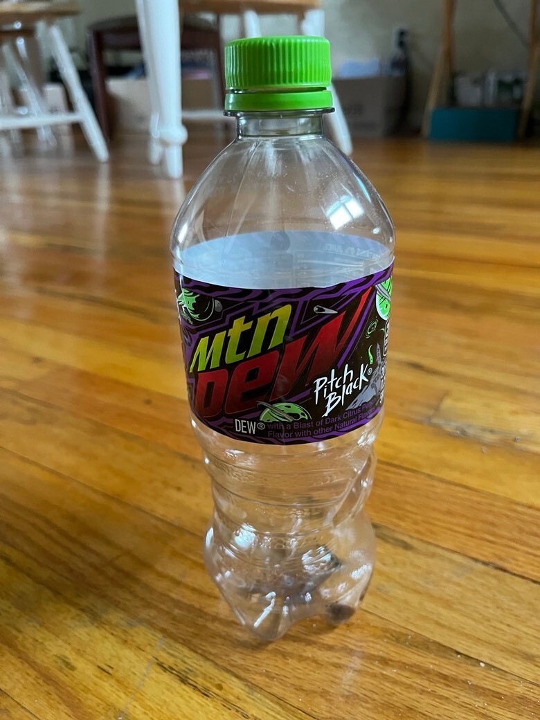 Mountain DEW Pitch Black 2023 Art Work EMPTY Collectors Bottle