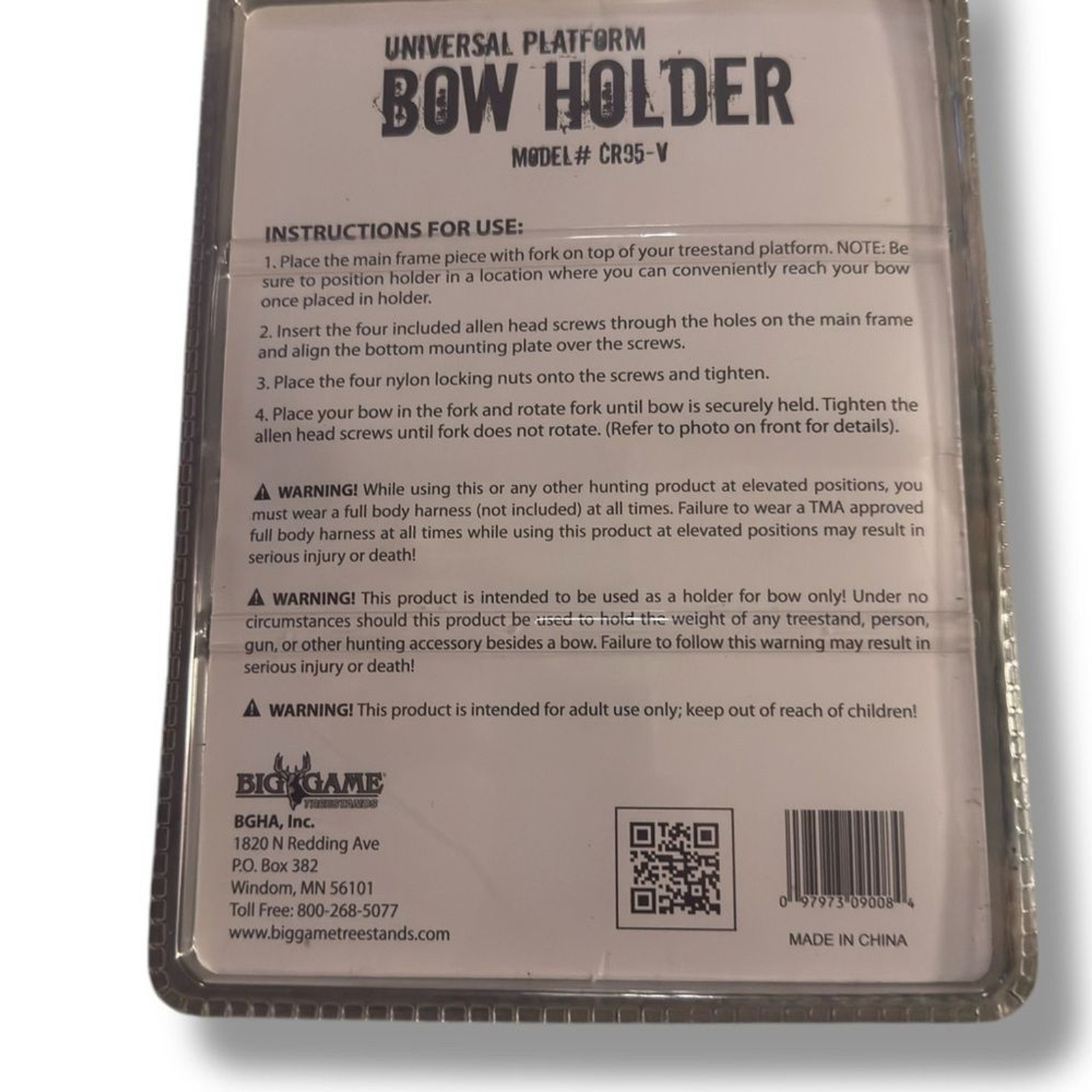 Big Game Treestands Bow Holder