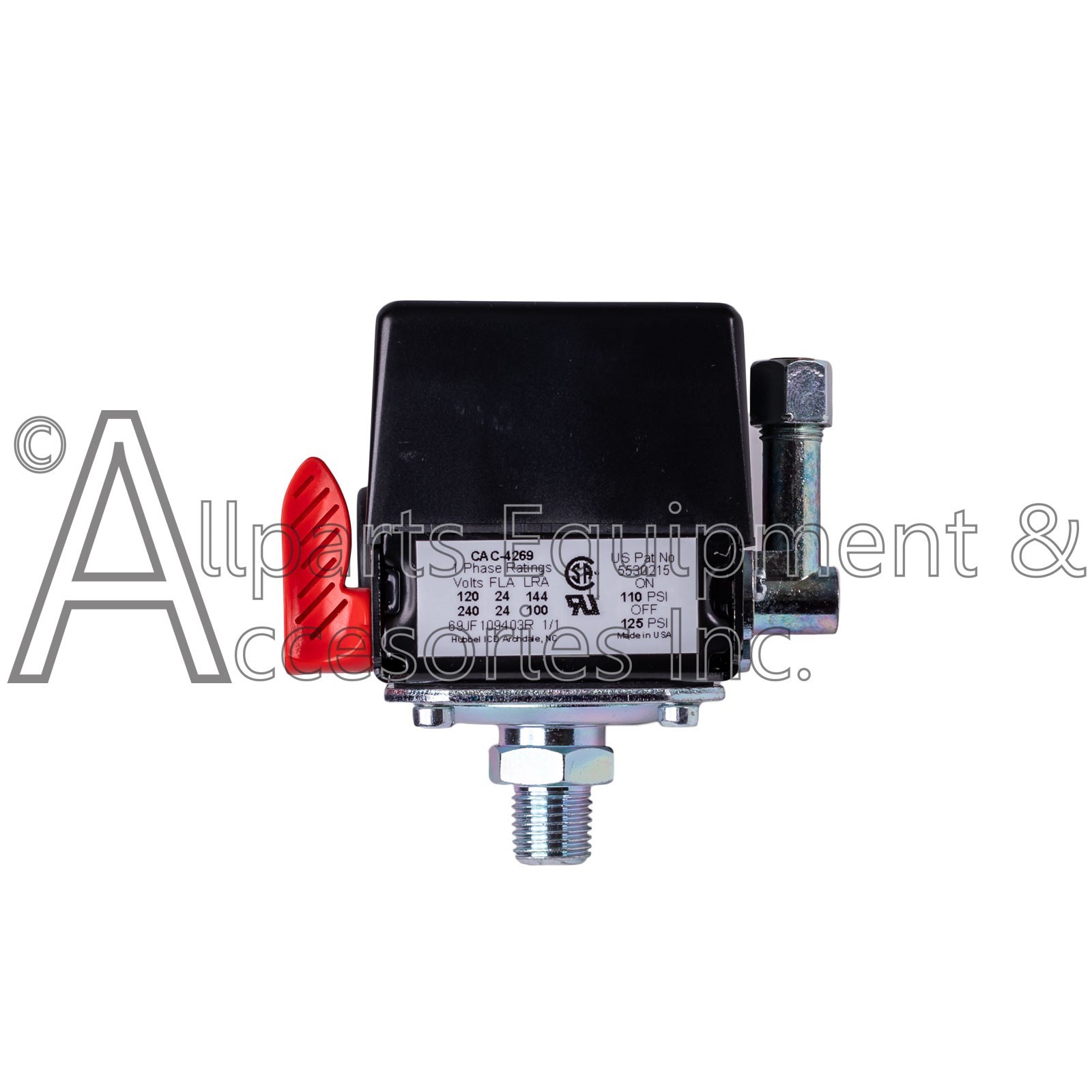 CAC-4269 DeVilbiss/Craftsman 1/4 NPT Port Pressure Switch 100/125 PSI