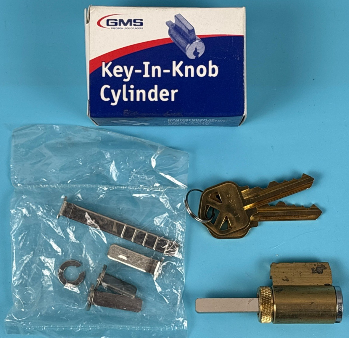 GMS K001-KW-26D Knob Cylinder for Kwikset Knob, Lever, Deadbolts; Satin Chrome!