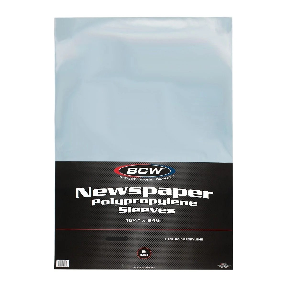 NEW( 25 ct) BCW Newspaper Sleeve- 16 x 24-Acid Free Clear Poly Sleeve 16x24