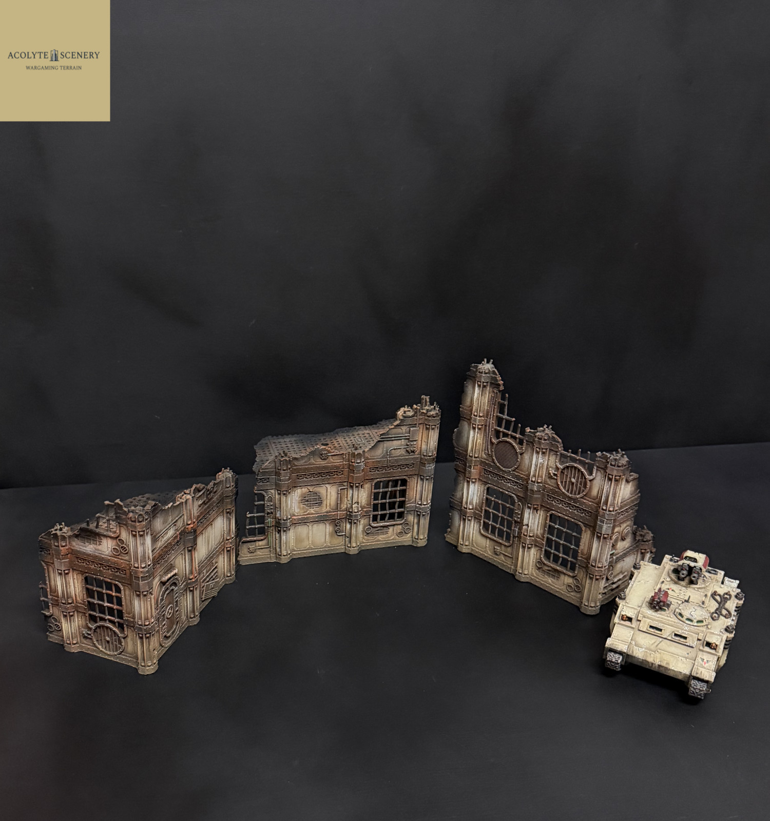 28mm Wargaming Terrain 3 Ruin Bundle Easy-Build compatible with 28mm Wargames