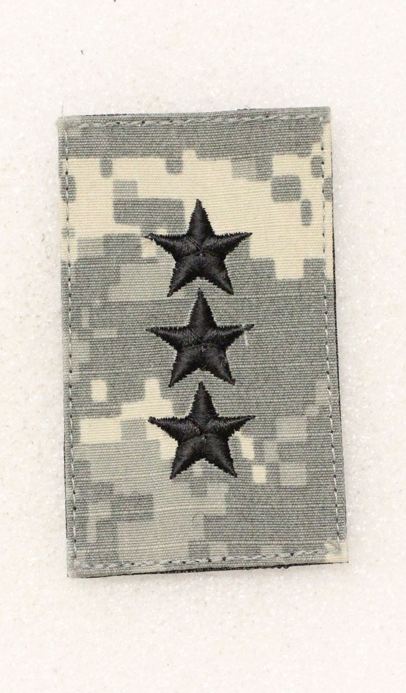 Cloth Military Rank 041: Army Lt General, single - UCP cloth w/hook & loop