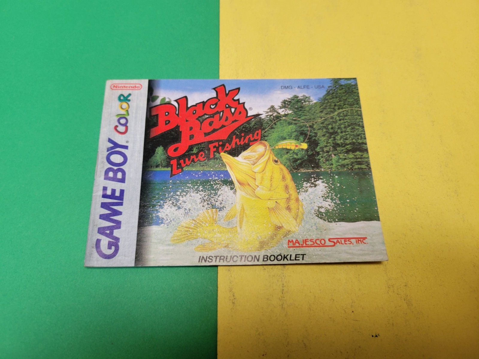 Black Bass Lure Fishing Nintendo Game Boy Color Instruction Manual Booklet ONLY