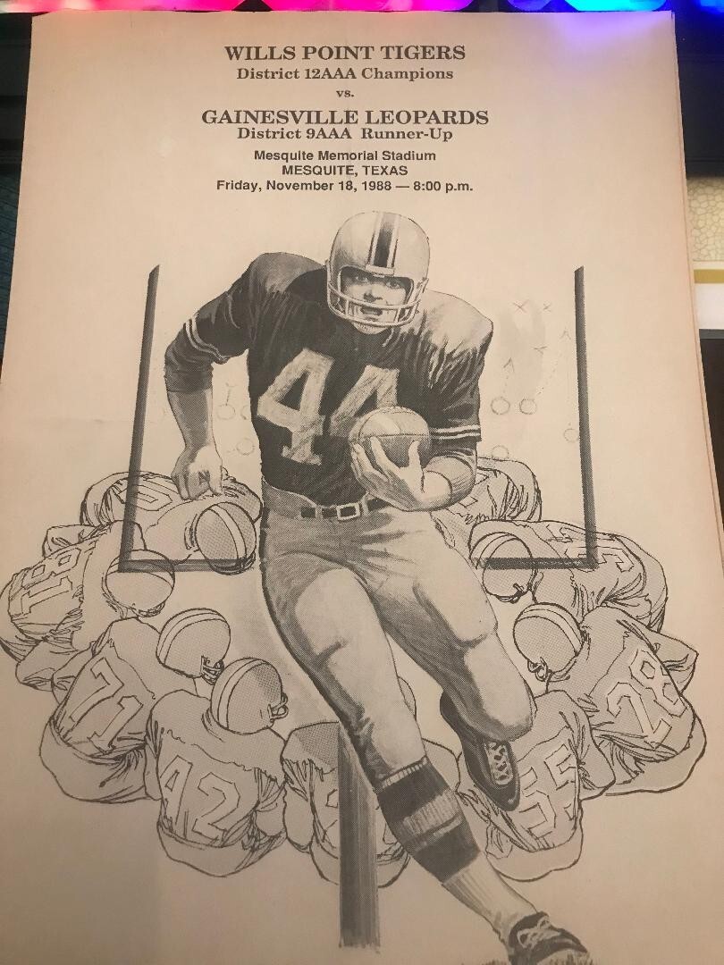 Wills Point vs. Gainesville '88 Bi-District H.S. Football Playoff Game Program