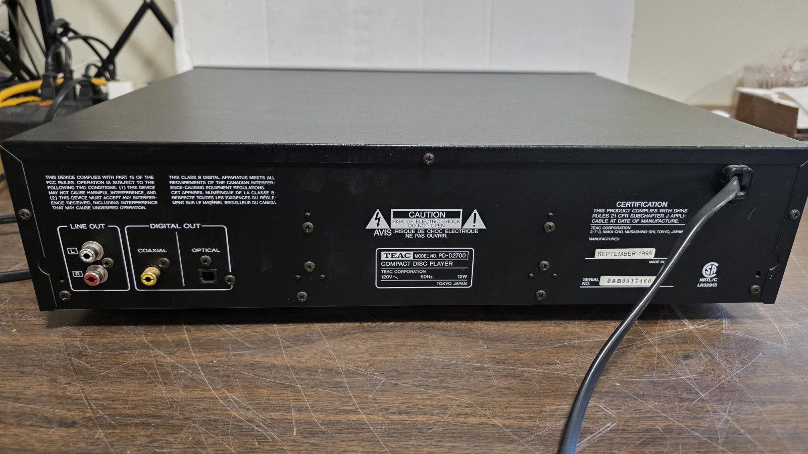 Teac PD-D2700 5-Disc CD Changer Player