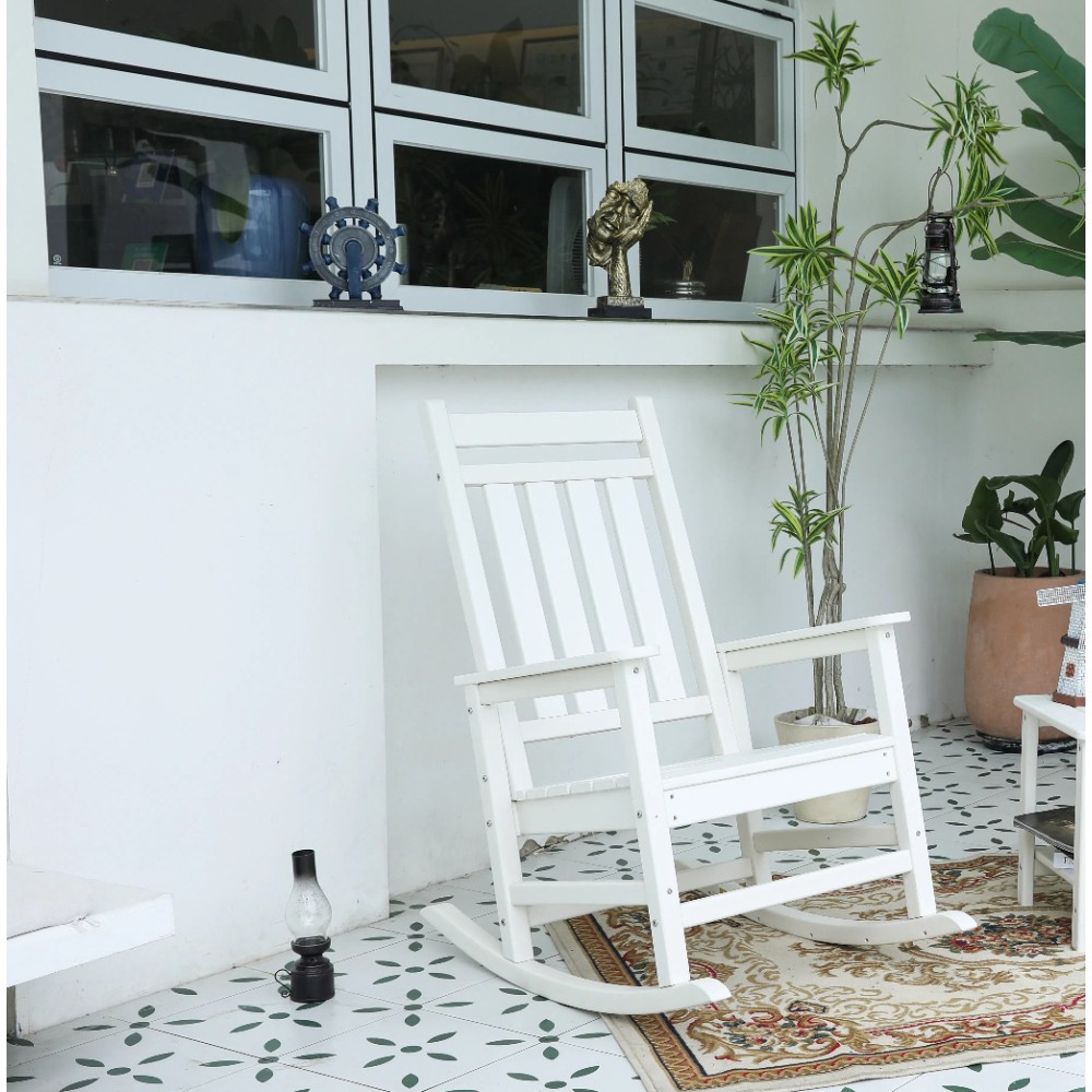 Oversized Rocking Chair W Wood Texture Outdoor Rocking Chair Porch Rocker