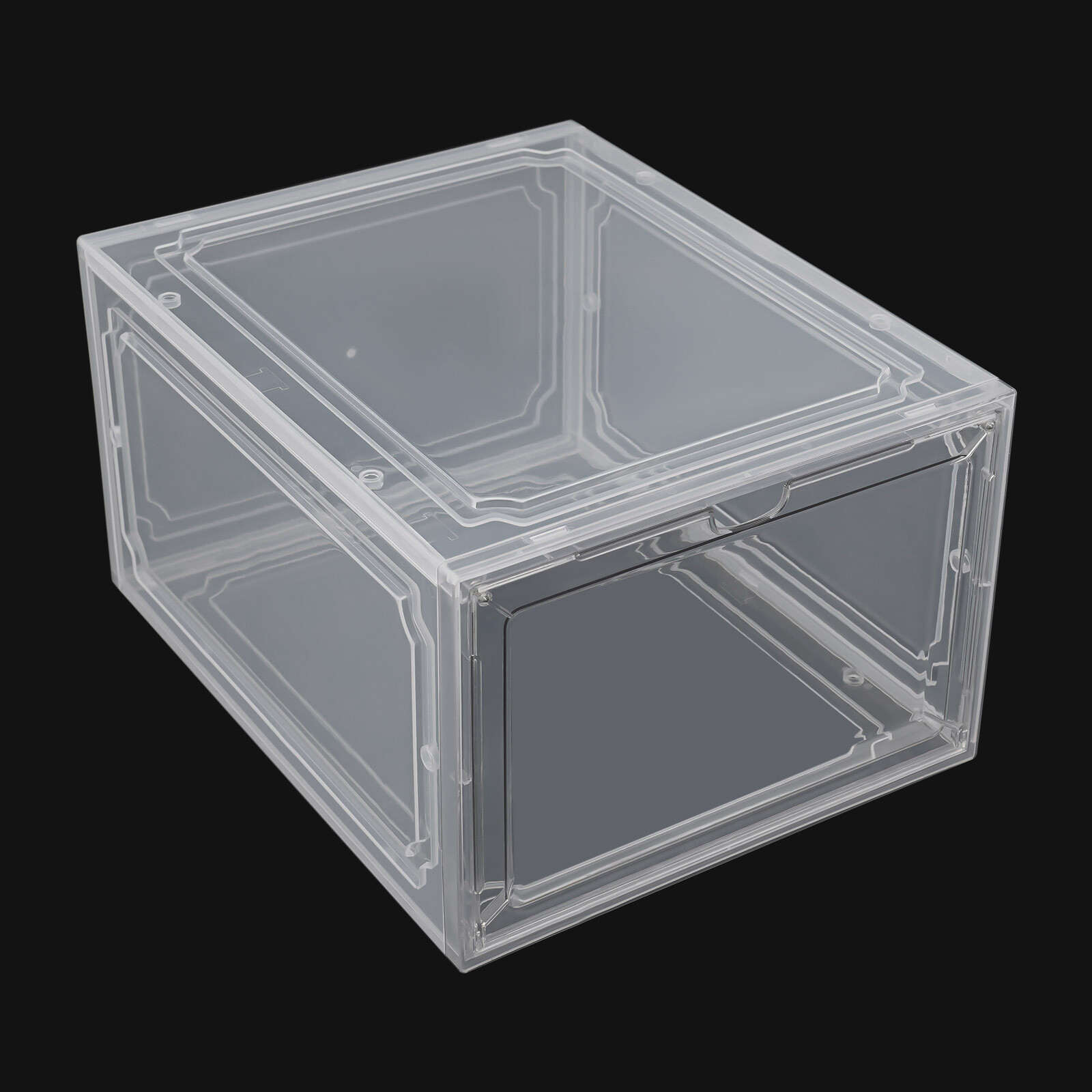 12PCS Shoe Containers Transparent-Front Door Open Acrylic Shoe Display Cabinet