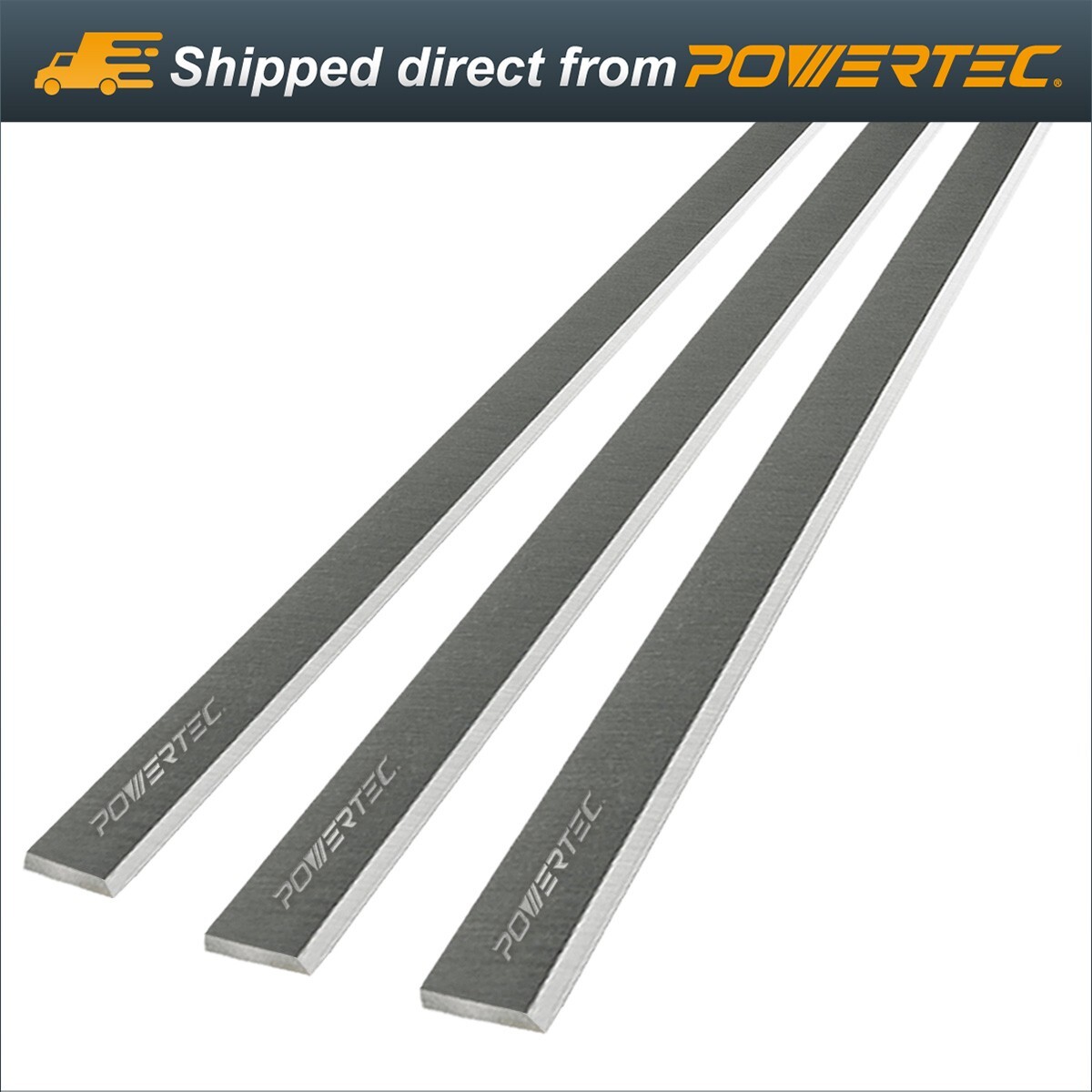 POWERTEC 15 Inch HSS Planer Knives for Grizzly G0453 - Set of 3 (128053)