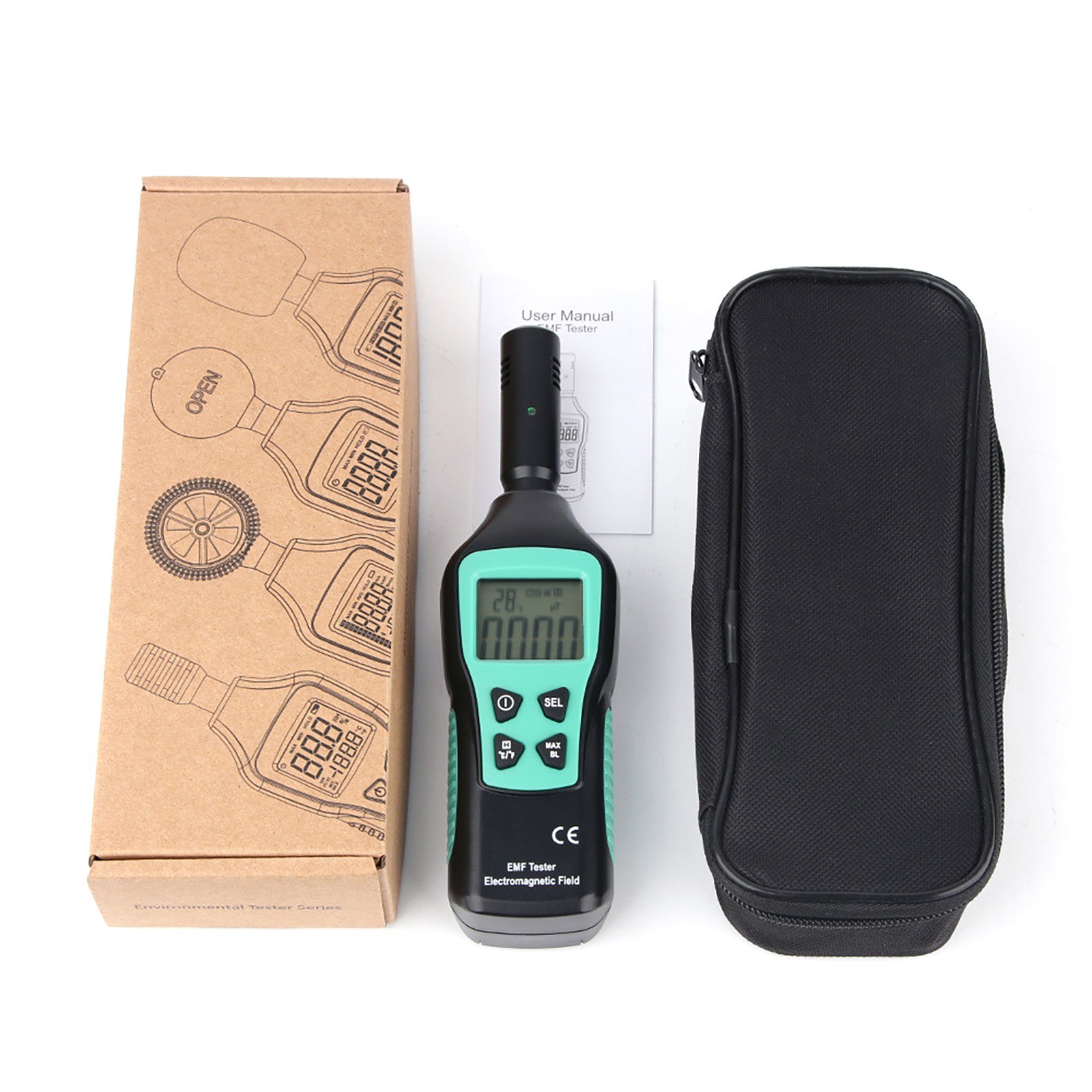 1 PC ABS LCD Radiation Dosimeter EMF Meter Electromagnetic Radiation Detector