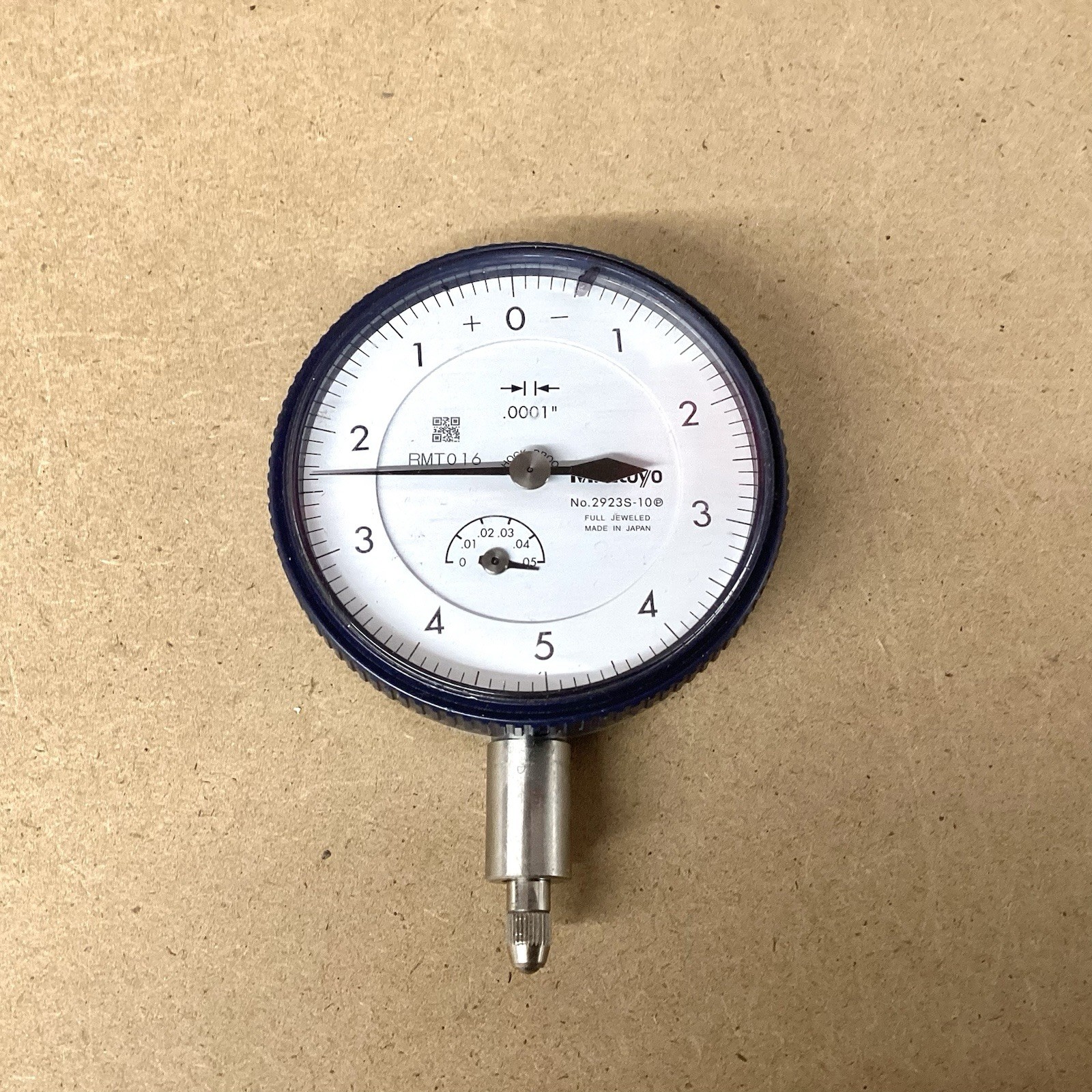 Mitutoyo 2923SB-10 Dial Indicator, .050" Range, .0001" Resolution Untested