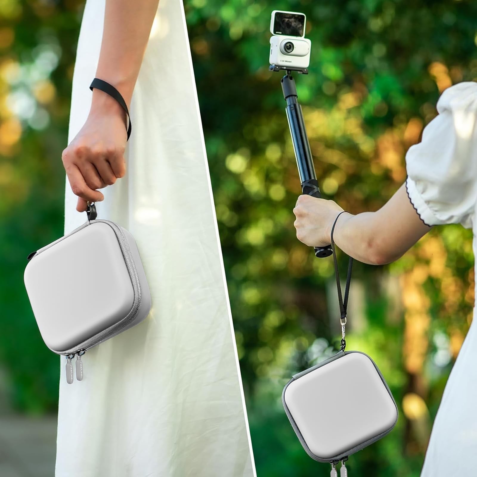 White Protective Carrying Case for Insta360 GO 3S GO 3 Action Camera