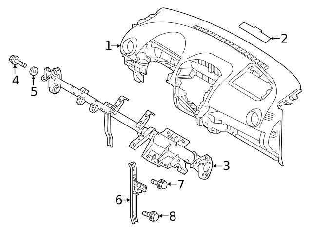 Genuine Mitsubishi High Note Horn Bolt MF915002
