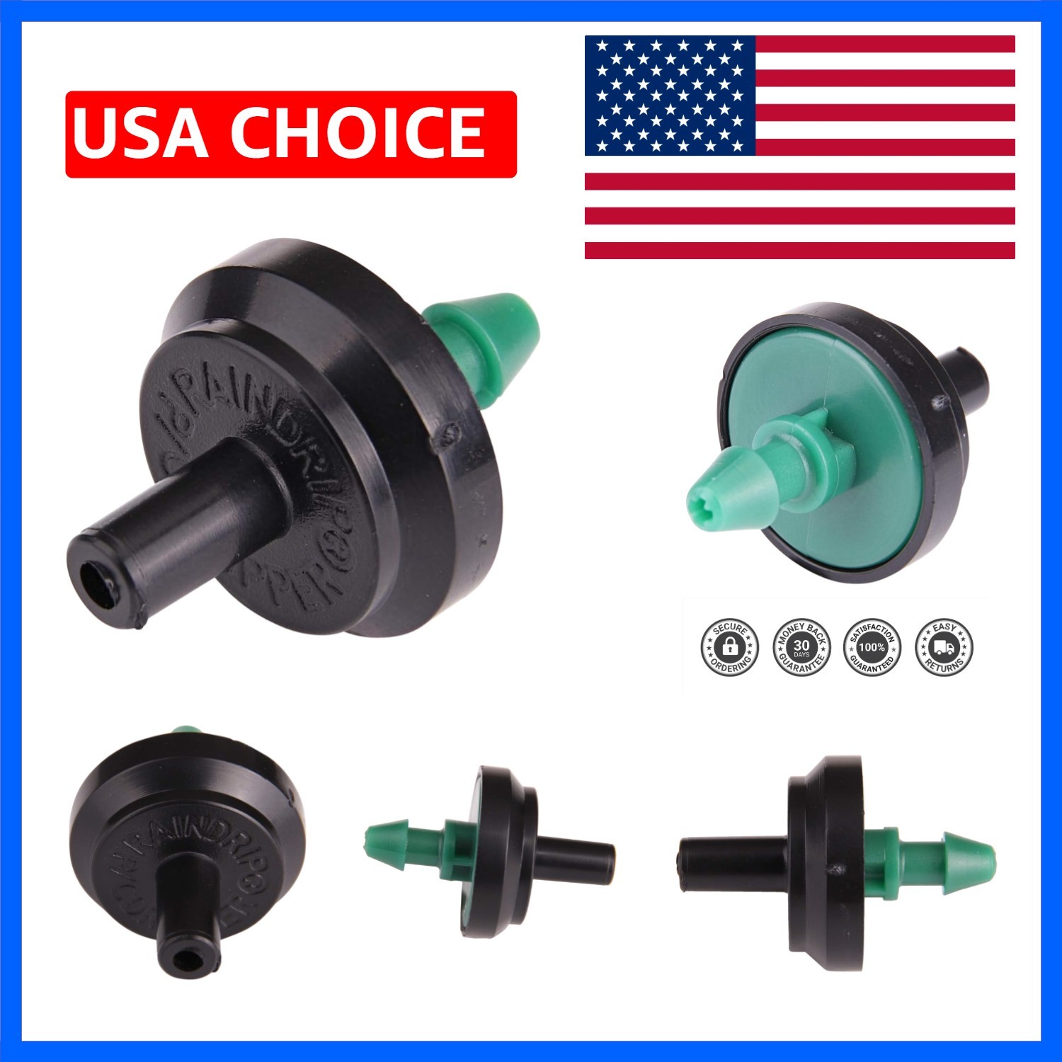 2 GPH Pressure Compensating Drippers, Drip Irrigation Emitters for Drip Irrig...