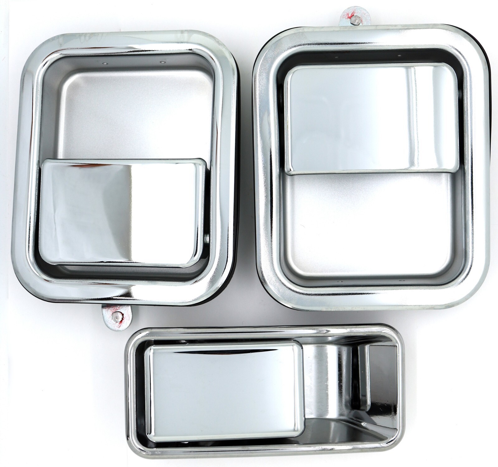 NEW 3PC Chrome Outside Exterior Door Handle SET For 87-06 JEEP YJ TJ Full Doors