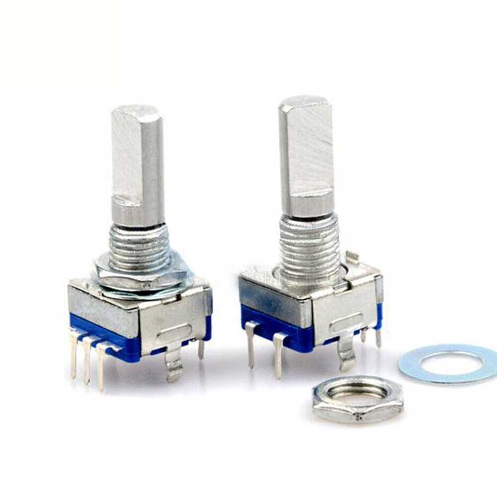10Pcs Rotary Encoder Switch EC11 Audio Digital Potentiometer with Handle 20 mm