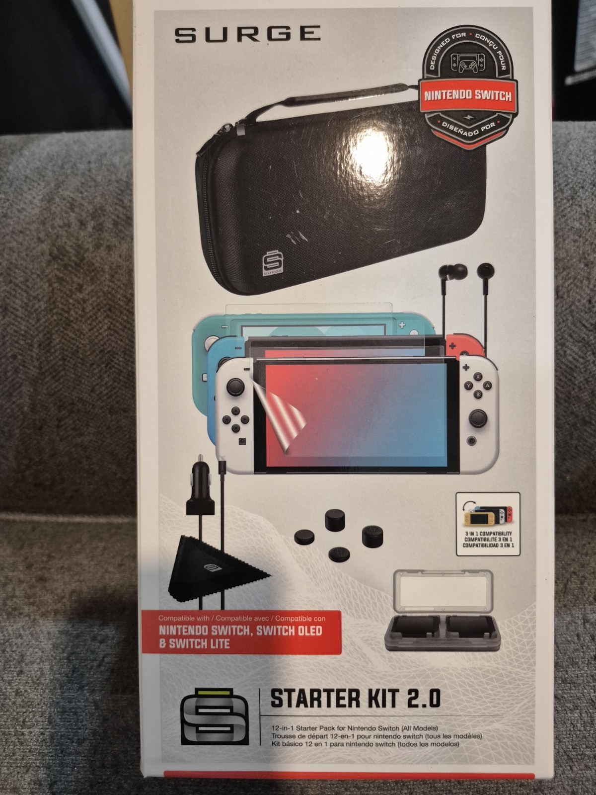 Surge Designed For Nintendo Switch Starter Kit 2.0. Compatible With Oled, Lite