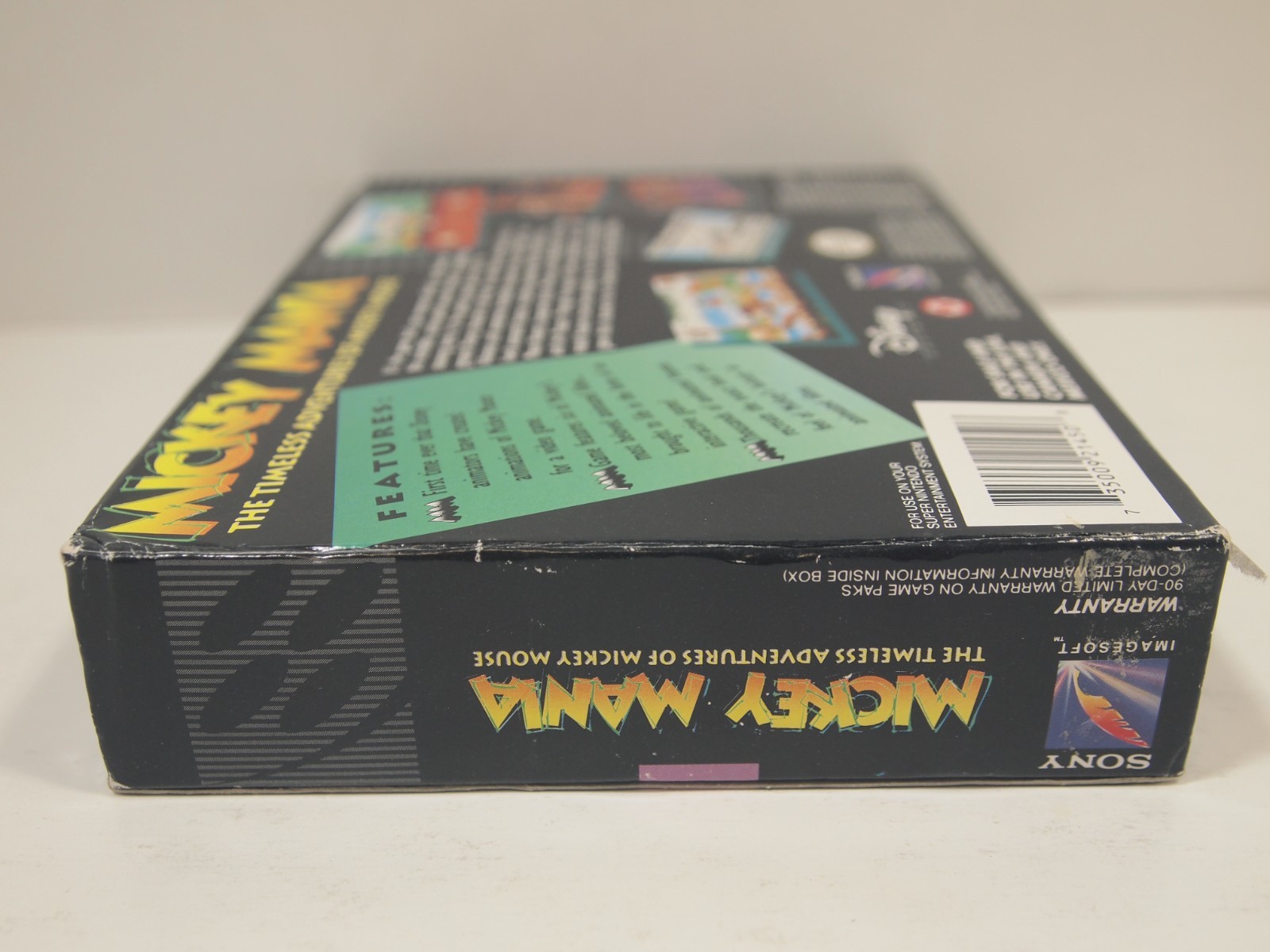 Mickey Mania (Super Nintendo | SNES) Authentic BOX ONLY