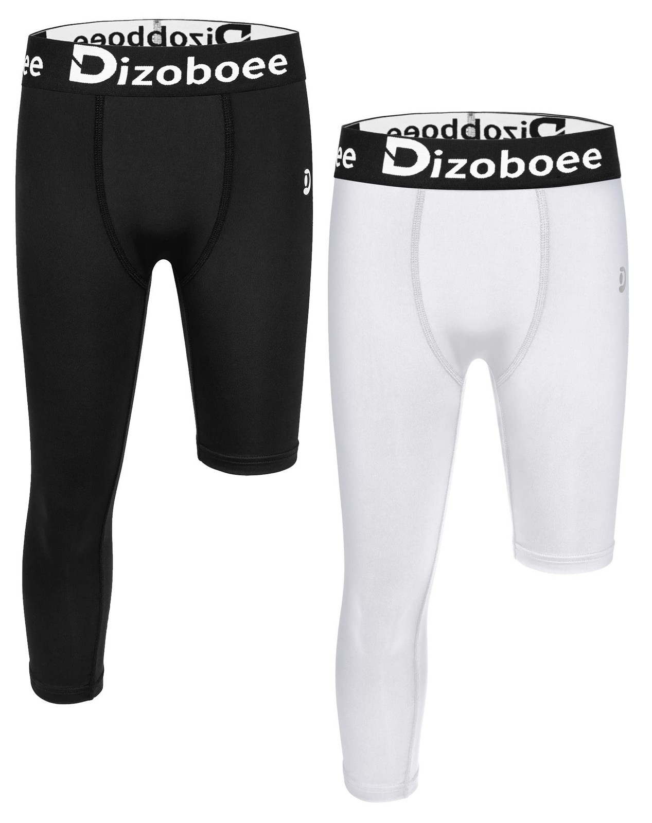 Youth Boys Compression Pants One Leg 3/4 Leggings for Sports Kids Basketball ...