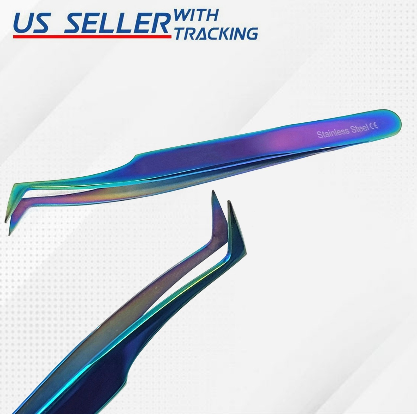 L shape 75 Degree Russian Volume High-Quality Eyelash Extension Tweezers