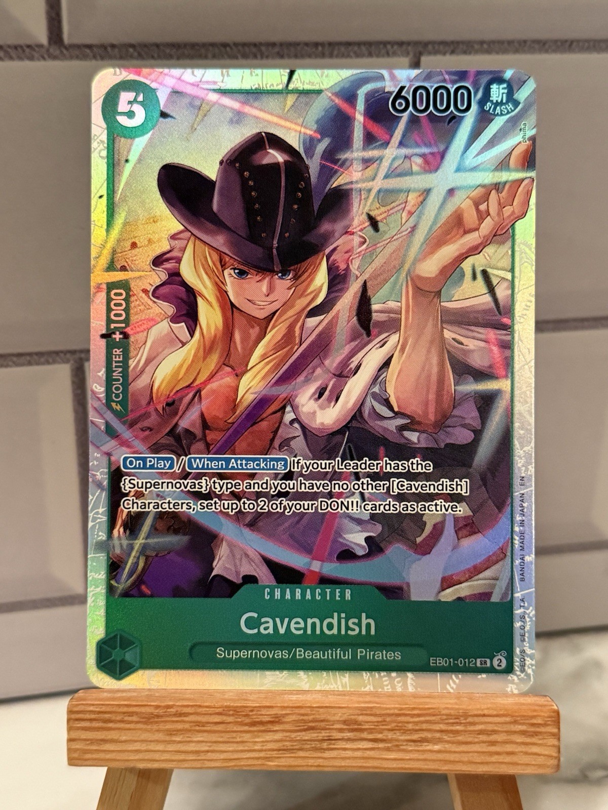 One Piece TCG The Best Vol. 2 PRB-02 Cavendish SR (Reprint) EB01-012 - NM Eng