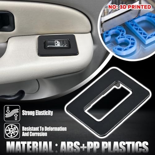 2PCS Rear Power Window Switch for Silverado for Escalade 2000-2002（2PCS Black)