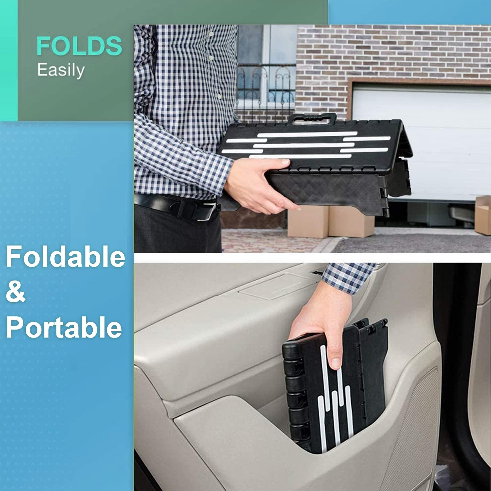 5 Inch Folding Step Stool - Portable Step Stool for Adults - Stepping Stool for
