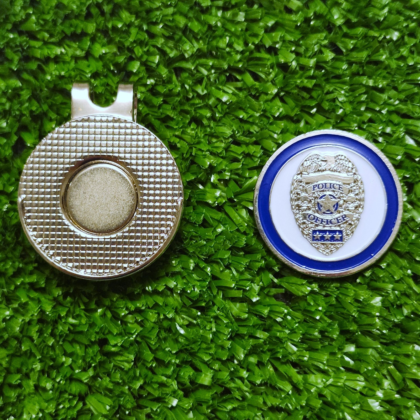 Police Officer Golf Ball Marker with Magnetic Hat Clip New