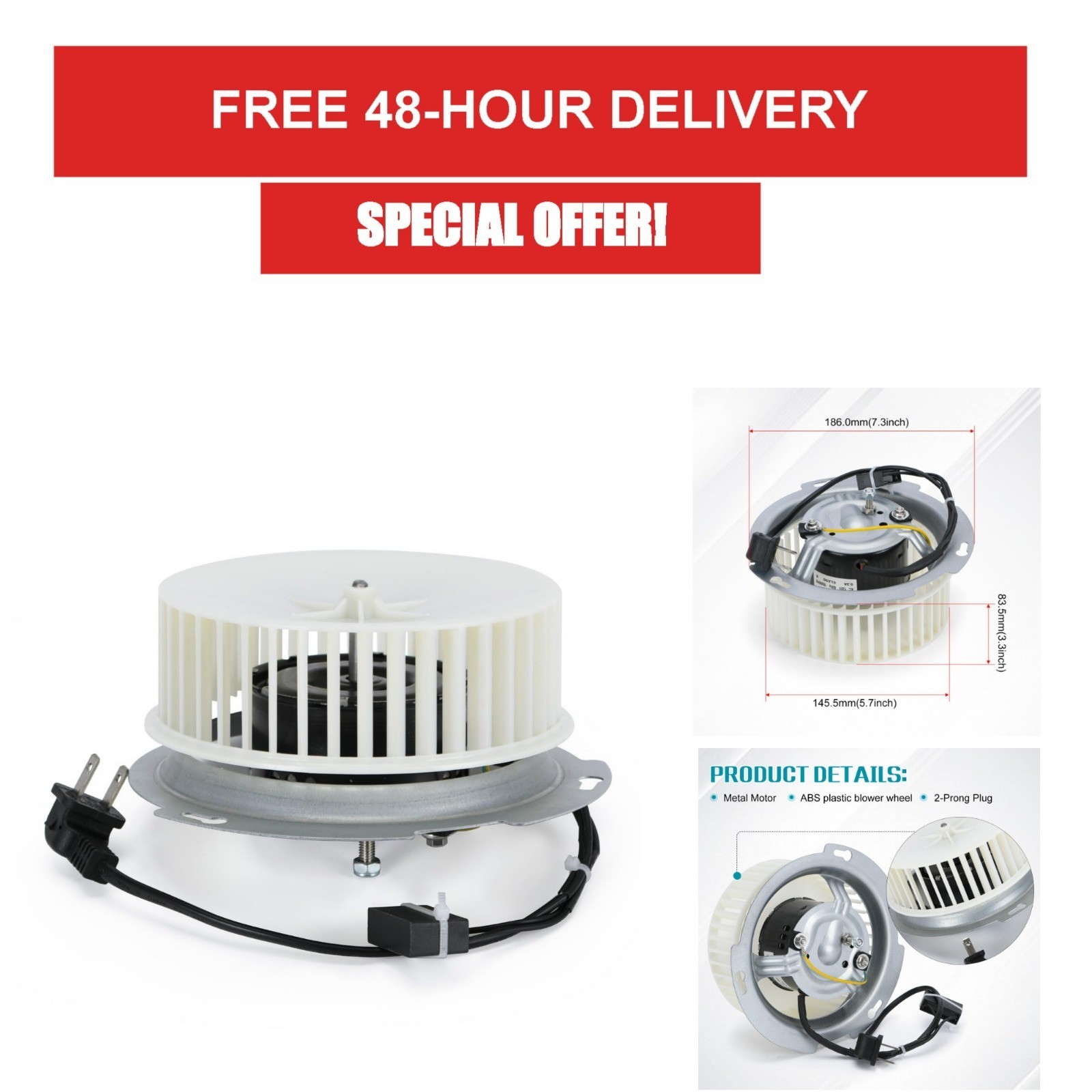 FQRANBO 8832NA Blower Motor Compatible with Nutone Bathroom Fans