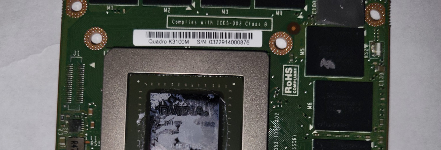NVidia Quadro K3100M Video Card 4 GB