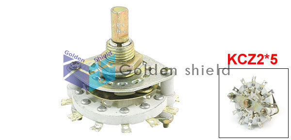 KCZ2X5 2 Pole 5 Throw Single Deck Band Channel Rotary Switch✦Kd
