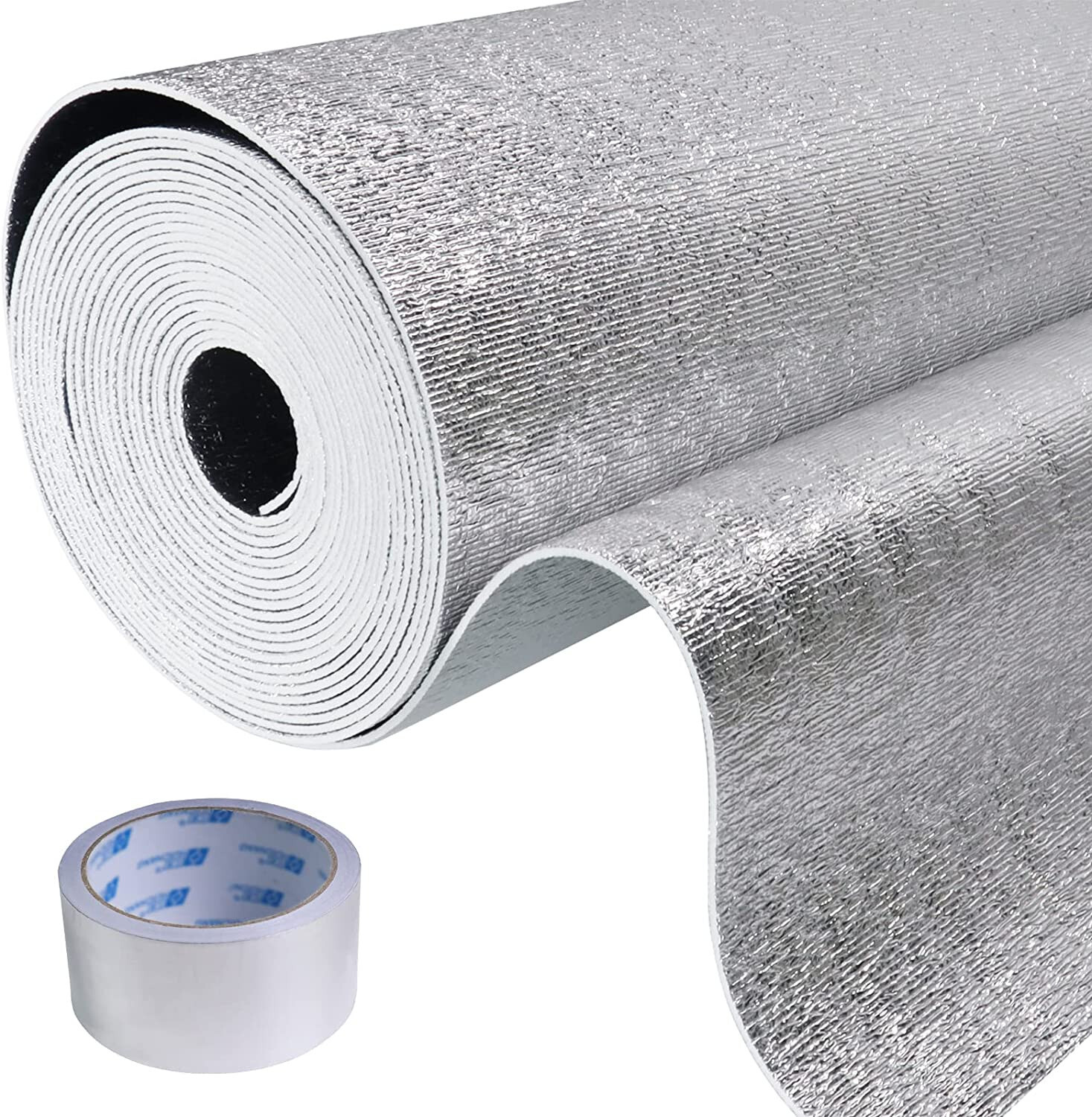 3MM Heat Shield REFLECTIVE FOAM CORE Insulation Radiant Barrier W/ TAPE (16X100)