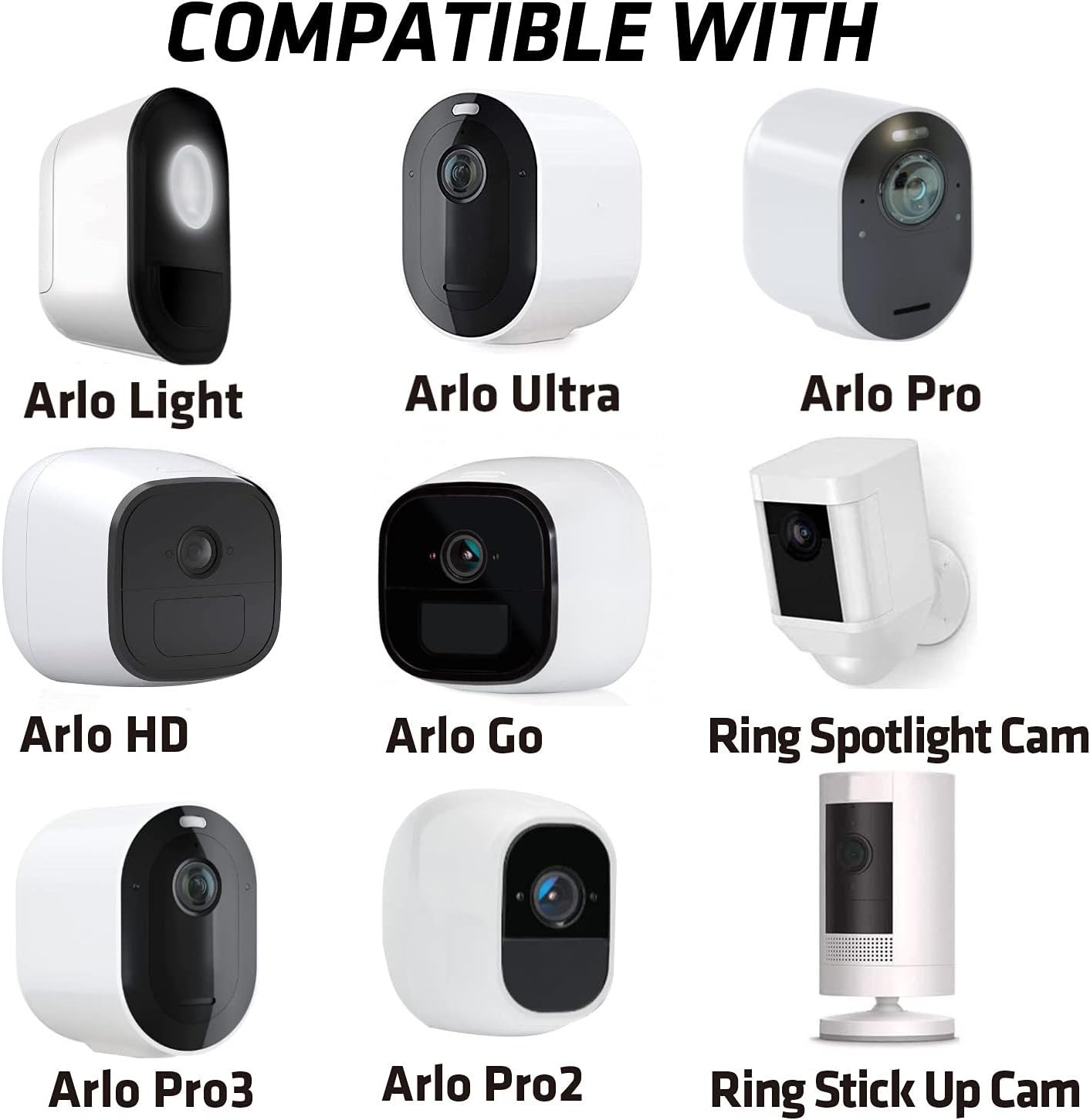 Versatile Wall Mount Bracket for Oculus Rift & Arlo Security Cameras - 3 Pack