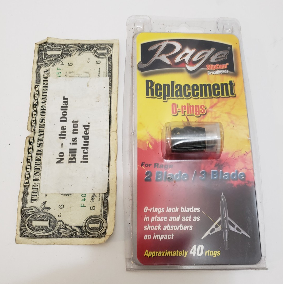RAGE SLIP CAM BROADHEADS - REPLACEMENT O RINGS- 2 & 3 BLADE—  40 Pieces