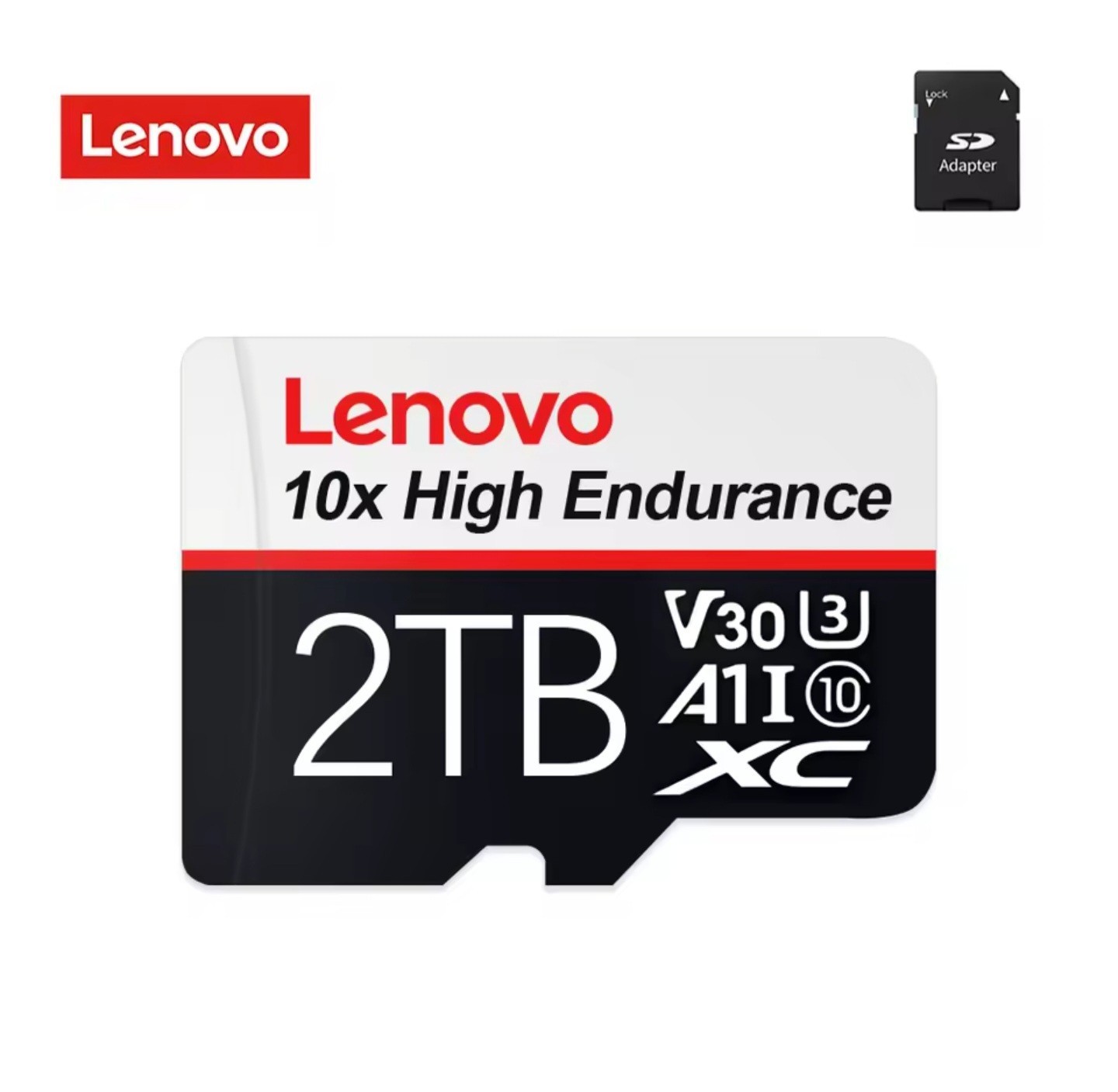 Lenovo 2TB Micro SD Card 10x High Endurance Great Performance *FREE ADAPTER*